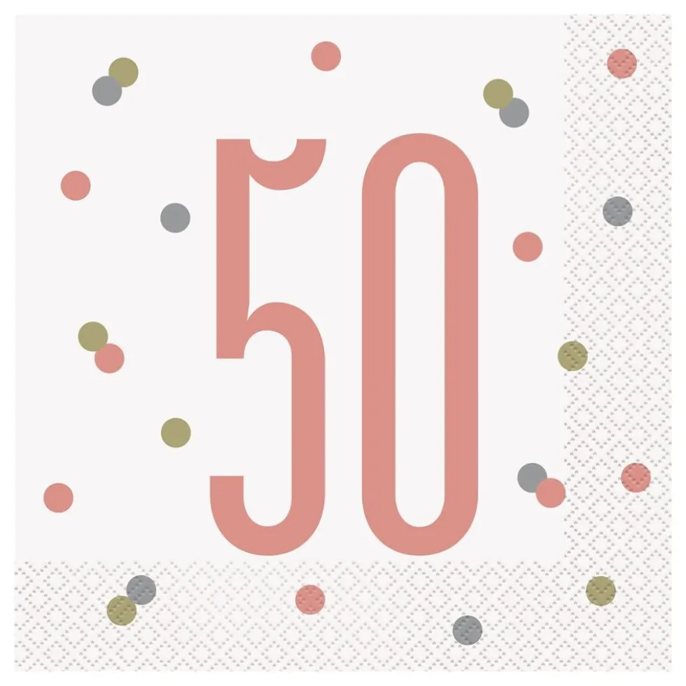 Lautasliinat 50 Valkoinen/Ruusukulta