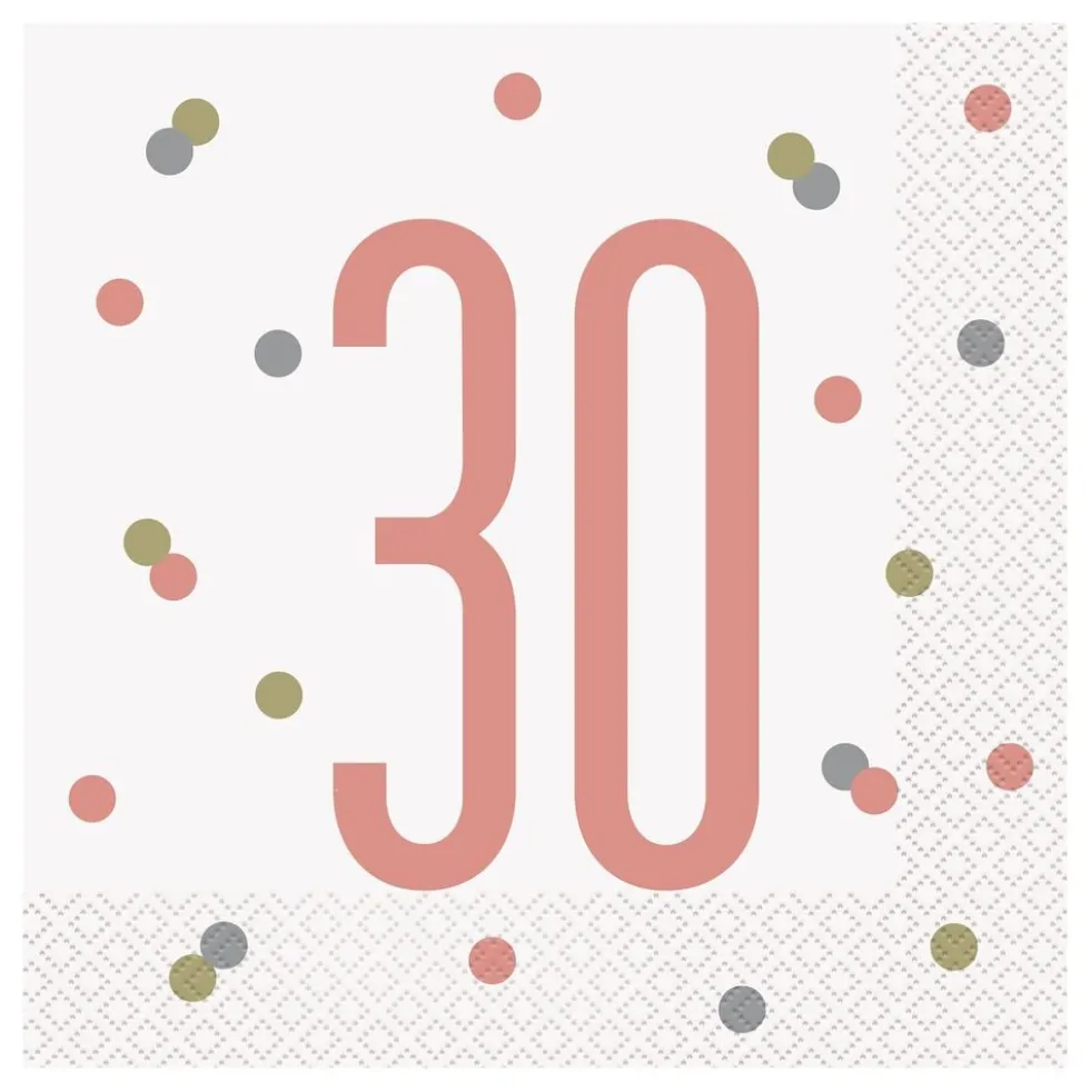 Lautasliinat 30 Valkoinen/Ruusukulta