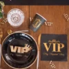 Lautasliinat VIP Musta/Kulta