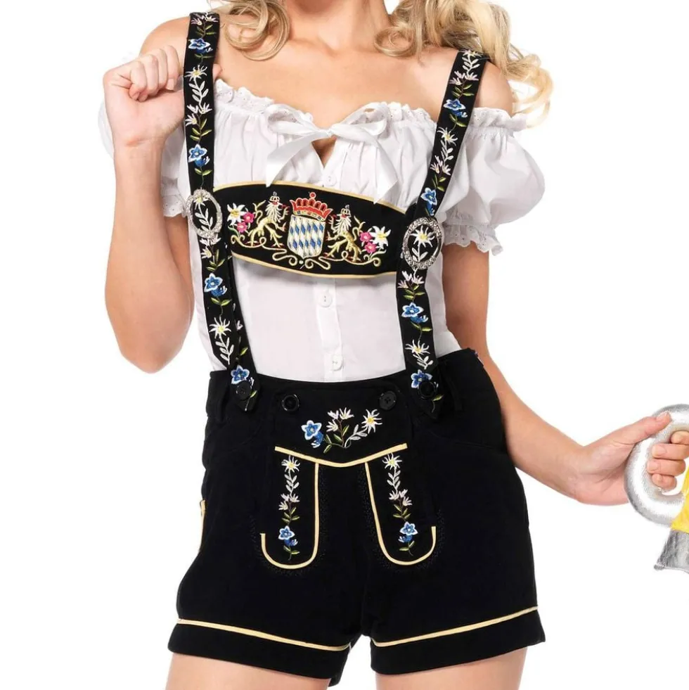 Lederhosen-shortsit Naisille Deluxe Naamiaisasu