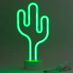 LED-lamppu Kaktus Neon-efektillä