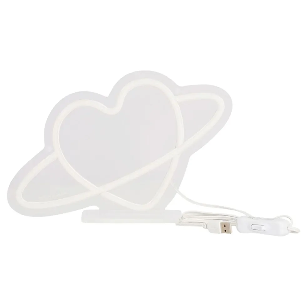 LED-lamppu Planet Heart Neon-efektillä