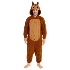 Lulu Monster Ruskea Onesie Miesten Naamiaisasu