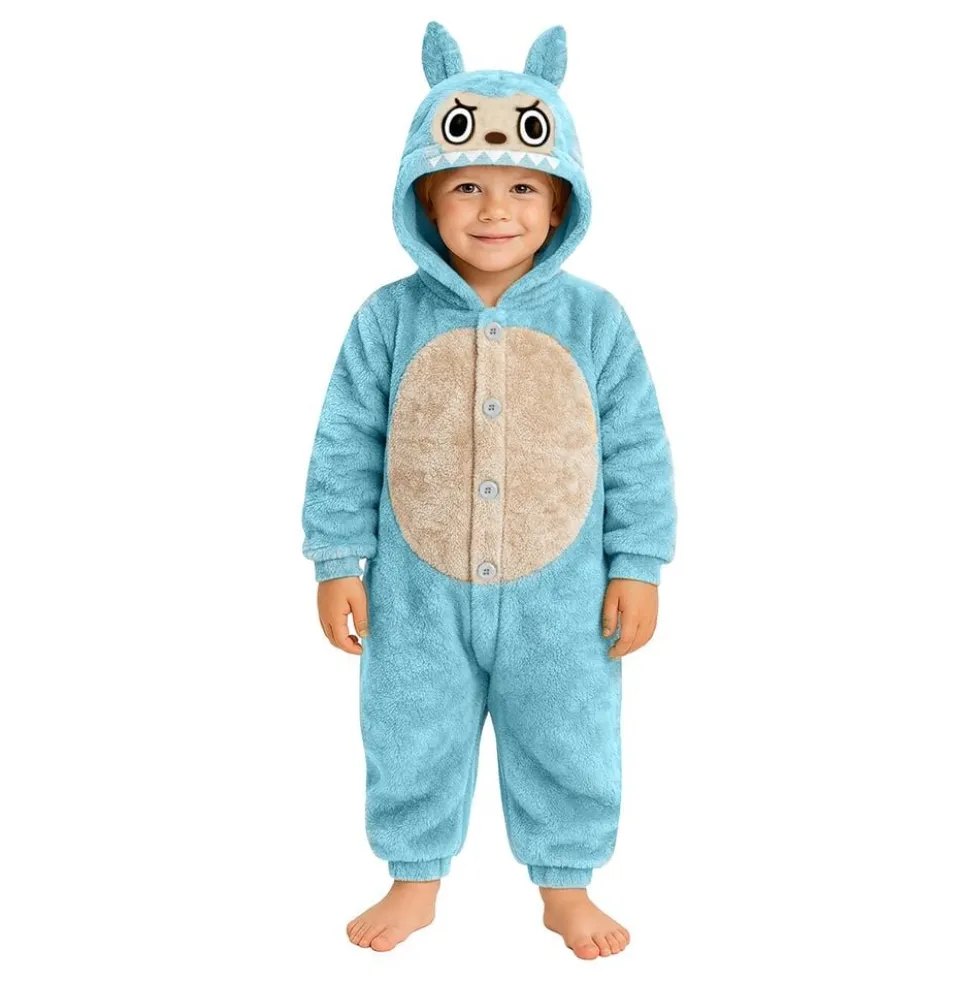 Lulu Monster Sininen Onesie Lasten Naamiaisasu