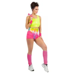80-luvun Aerobics Tyttö Naamiaisasu