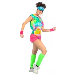 80-luvun Aerobics Tyttö Naamiaisasu