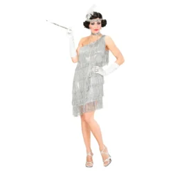 20-luvun Flapper Mekko Hopea Naamiaisasu