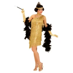 20-luvun Flapper Mekko Kulta Naamiaisasu