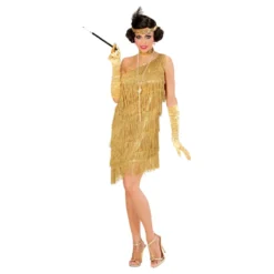 20-luvun Flapper Mekko Kulta Naamiaisasu