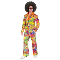 60-luvun Flower Power Puku Naamiaisasu