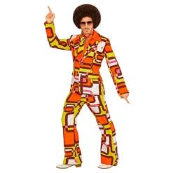 70-luvun Groovy Miesten Puku Naamiaisasu