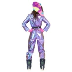 80-luvun holografinen lila lasketteluhaalari