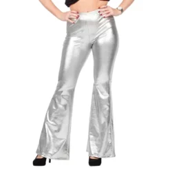 70-luvun Housut Naiset Hopea Metallic