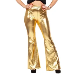 70-luvun Housut Naiset Kulta Metallic