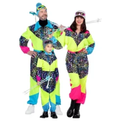 80-luvun Neon Hiihtohaalari Naamiaisasu