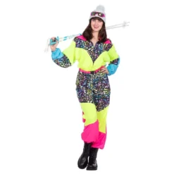 80-luvun Neon Hiihtohaalari Naiset Naamiaisasu