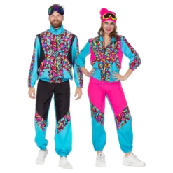 80-luvun Neon Hiihtohaalari Naiset Naamiaisasu