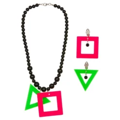 80-luvun Neon Korvakorut & Kaulakoru