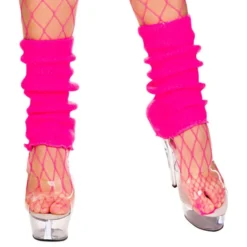 80-luvun Säärystimet Neonpinkki
