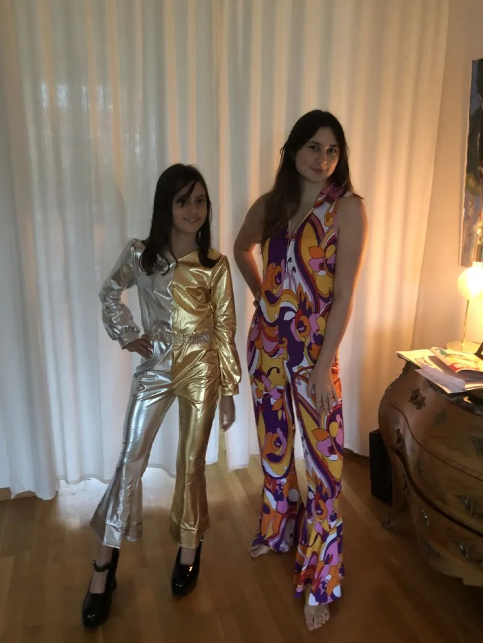 70-luvun tyttö Jumpsuit Naamiaisasu