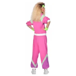 80-luvun Verryttelypuku Pinkki Naamiaisasu