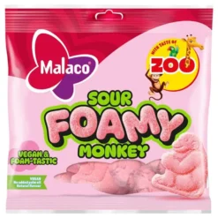 Malaco Zoo Sour Foamy Monkey Suurpakkaus
