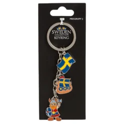 Matkamuisto Avaimenperä Sweden Viikinki/Lippu