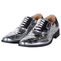 Miesten Oxford Silver Metallic -kengät