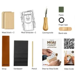 Moai Carving Kit -puunkaiverrussetti