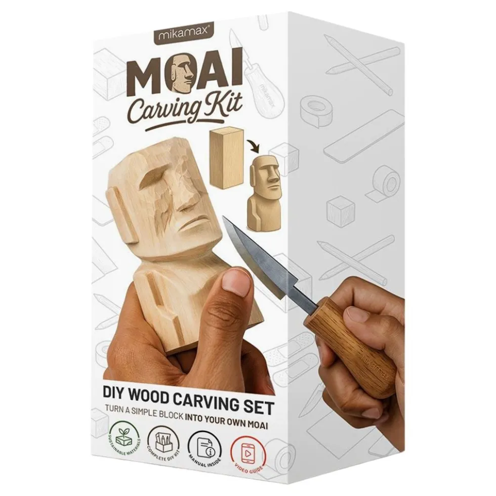 Moai Carving Kit -puunkaiverrussetti