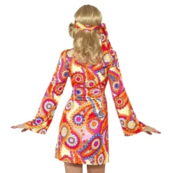 Monivärinen Hippie Naamiaisasu