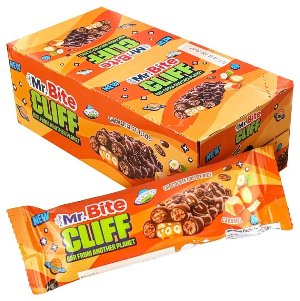 Mr. Bite Cliff Karamelli-Hasselpähkinä Suurpakkaus