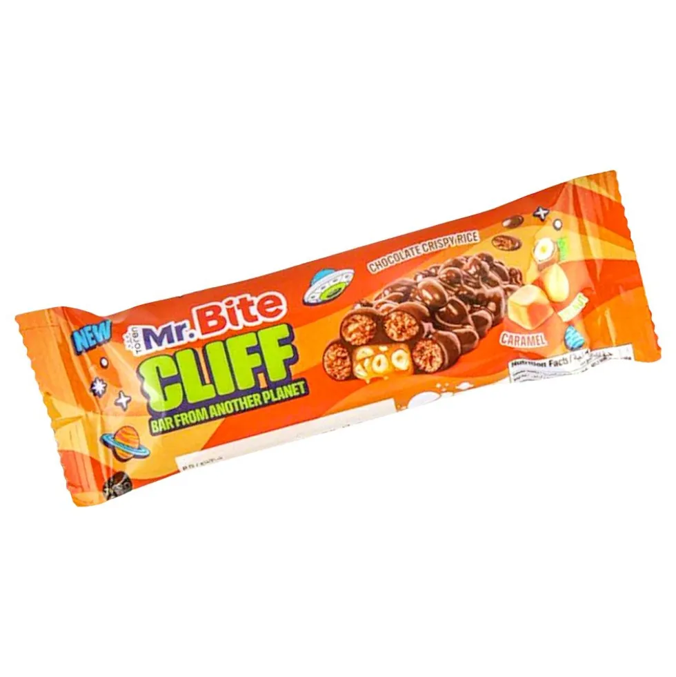 Mr. Bite Cliff Karamelli-Hasselpähkinä Suurpakkaus