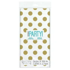 Muoviliina Kulta/Valkoinen Pilkullinen