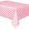 Muoviliina Vaaleanpunainen Pilkullinen