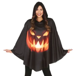 Musta Poncho Halloweenkurpitsa