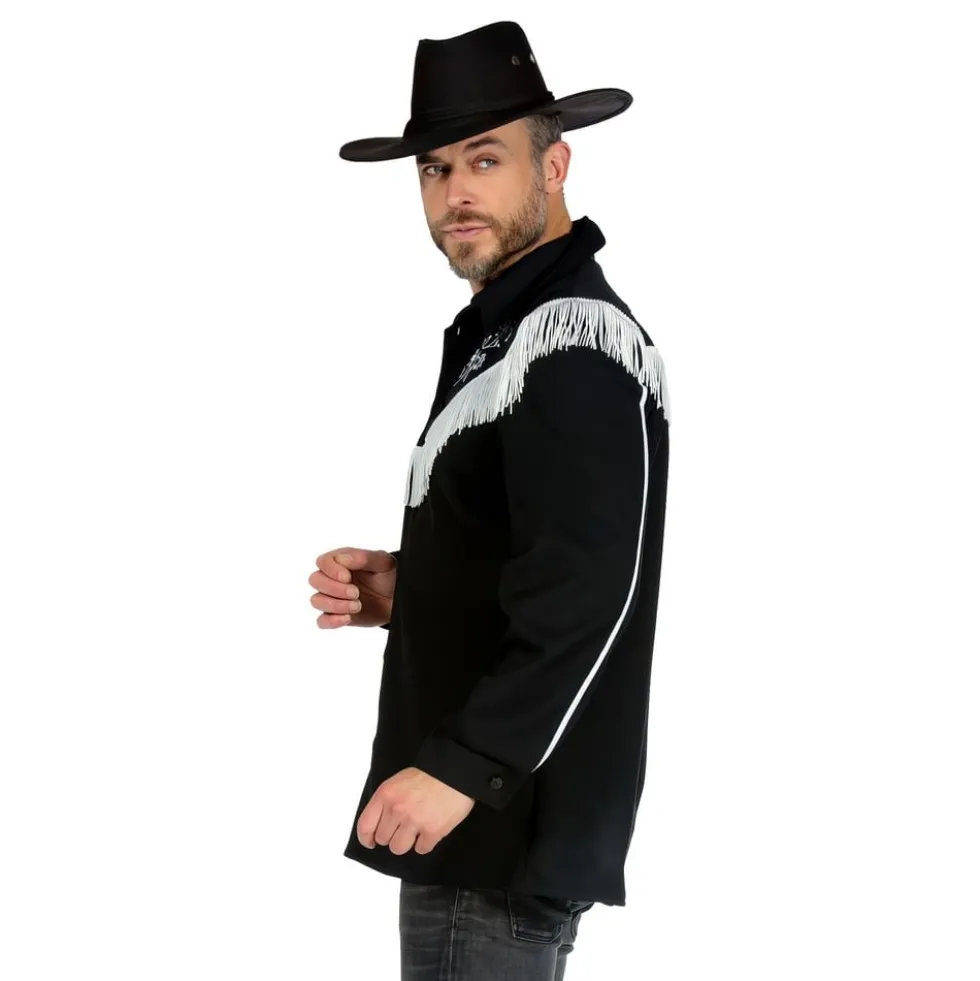 Musta Western Paita Deluxe Miesten