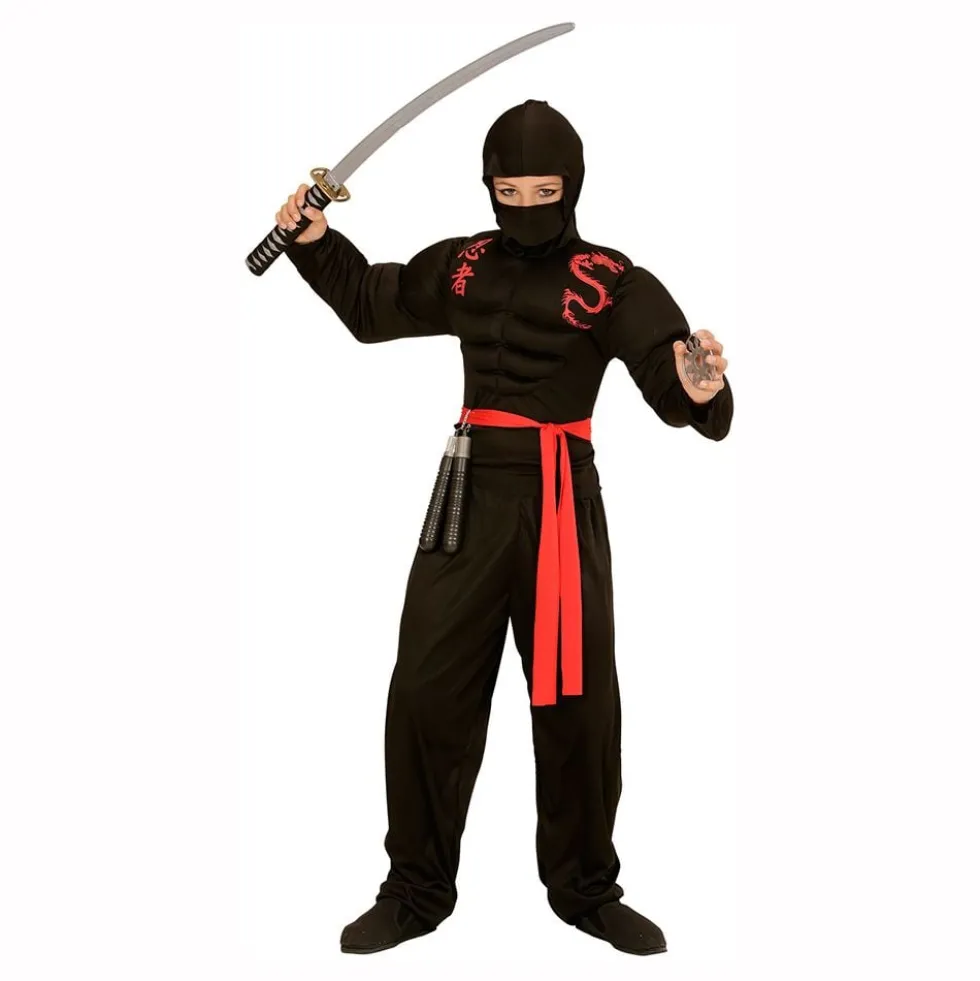 Ninja Lihaksilla Lasten Naamiaisasu