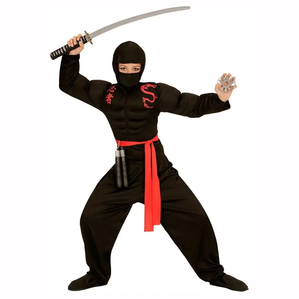 Ninja Lihaksilla Lasten Naamiaisasu