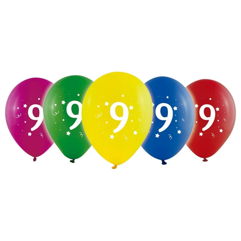 Numeroilmapallot Lateksi Numero 9