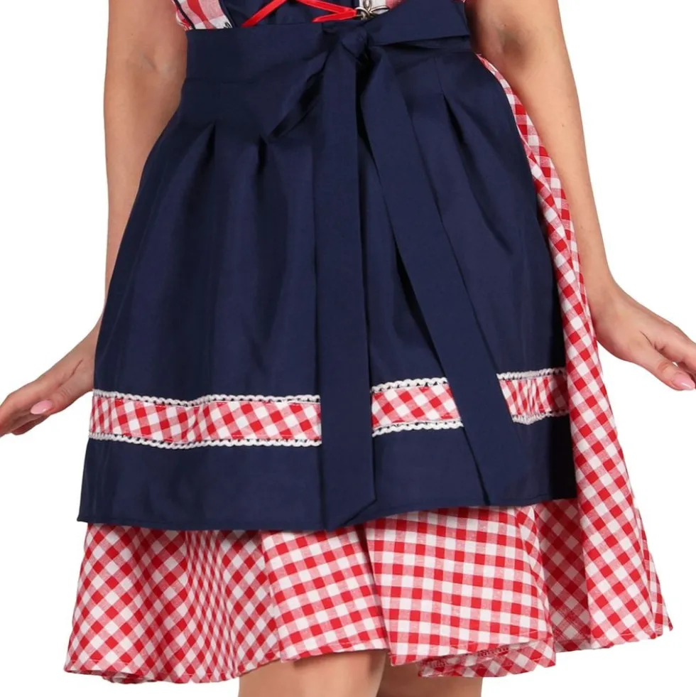 Oktoberfest Dirndl Edelweiss Punavalkoinen Naamiaisasu