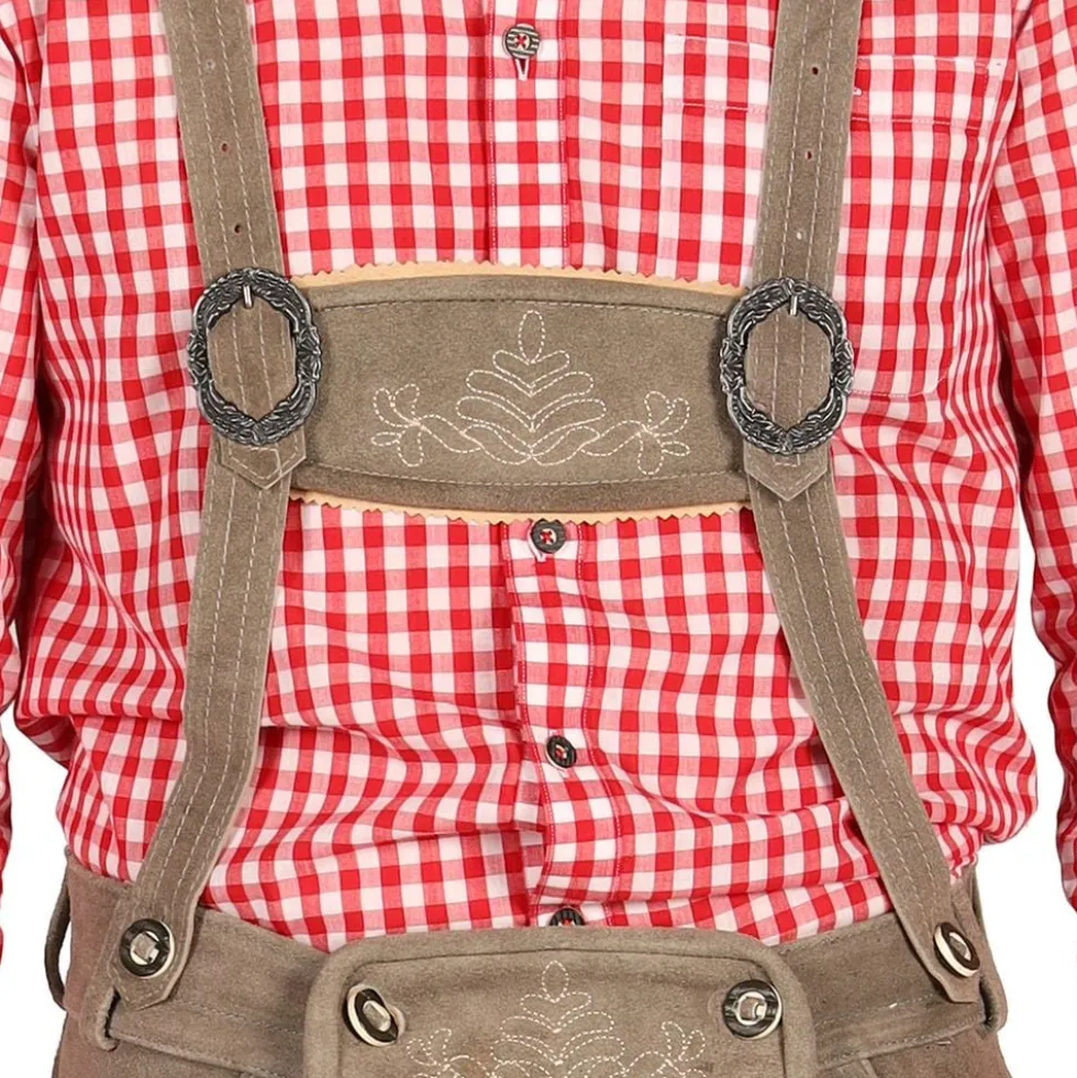 Oktoberfest Lederhosen -shortsit Deluxe Beige