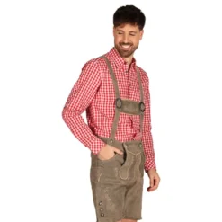 Oktoberfest Lederhosen -shortsit Deluxe Beige