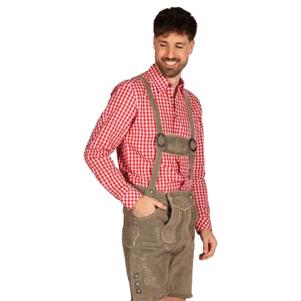 Oktoberfest Lederhosen -shortsit Deluxe Beige