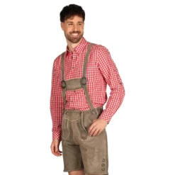 Oktoberfest Lederhosen -shortsit Deluxe Beige