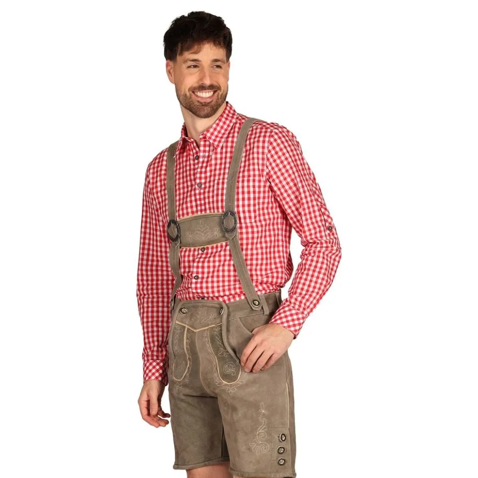 Oktoberfest Lederhosen -shortsit Deluxe Beige