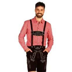 Oktoberfest Lederhosen Short Deluxe Tummanruskea