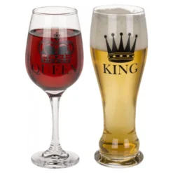 Olut- & Viinilasi King & Queen
