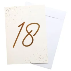 Onnittelukortti Kulta 18 Kirjekuorella
