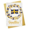 Onnittelukortti Ruotsi Onnea